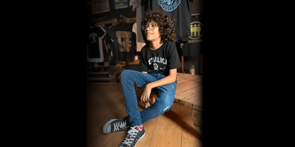 Camiseta infantil rock