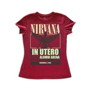 Camiseta Nirvana In Utero vino tinto