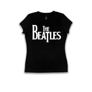 Camiseta Mujer The Beatles | Slim Fit Negra