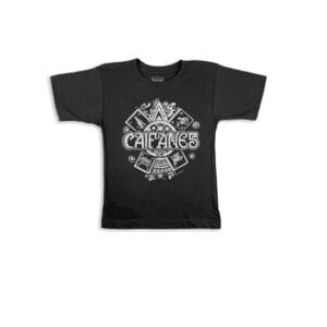 Camiseta infantil Caifanes negra algodón